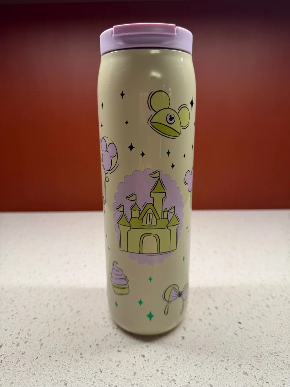 New 2026 Disney Parks Starbucks Summer Fun Mickey Castle Icons Steel Tumbler 16o